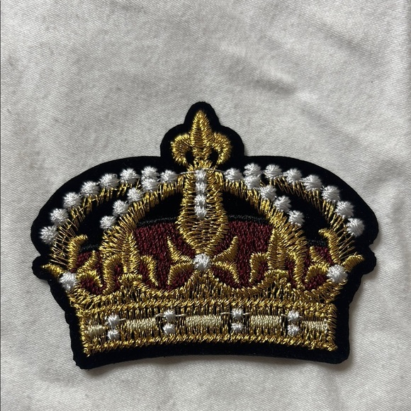 Crown Embroidered Patches Set - Red, Gold, Black - Picture 4 of 6